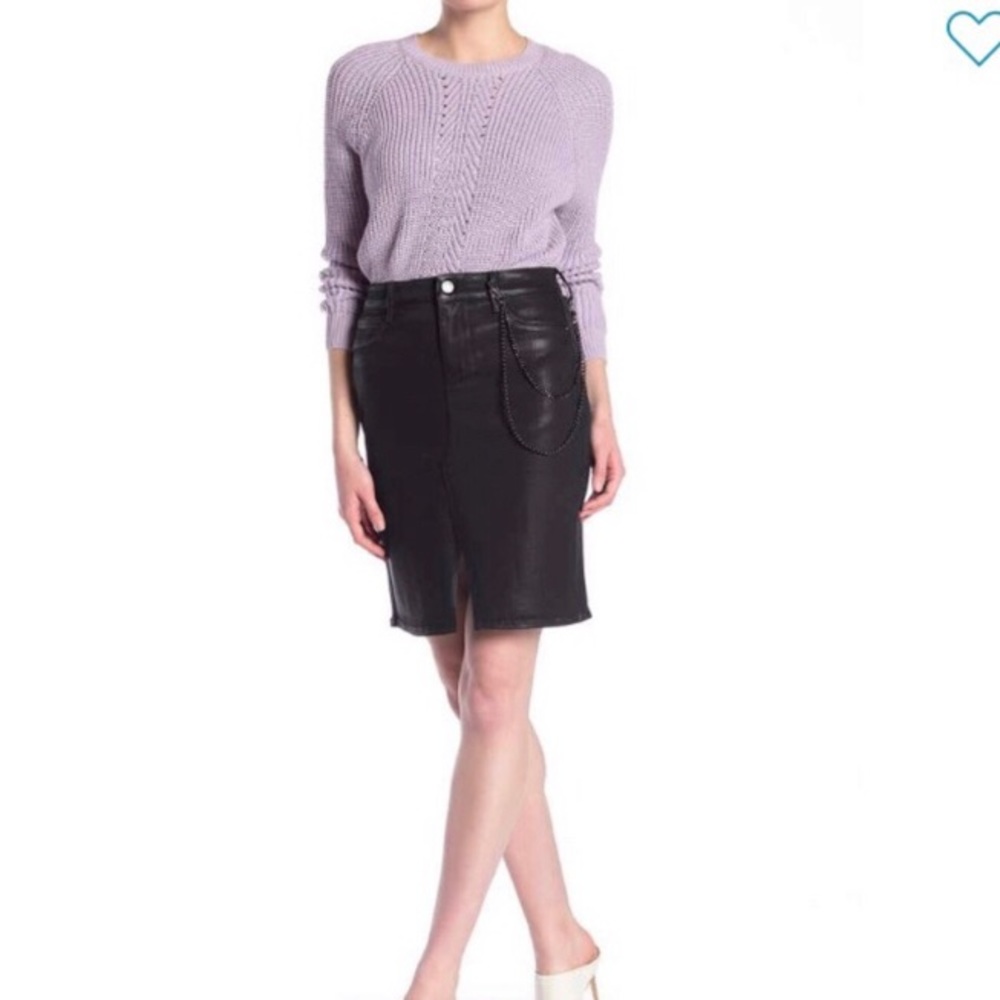 Skinnygirl Black Jean Skirt Size 10 - Picture 2 of 14
